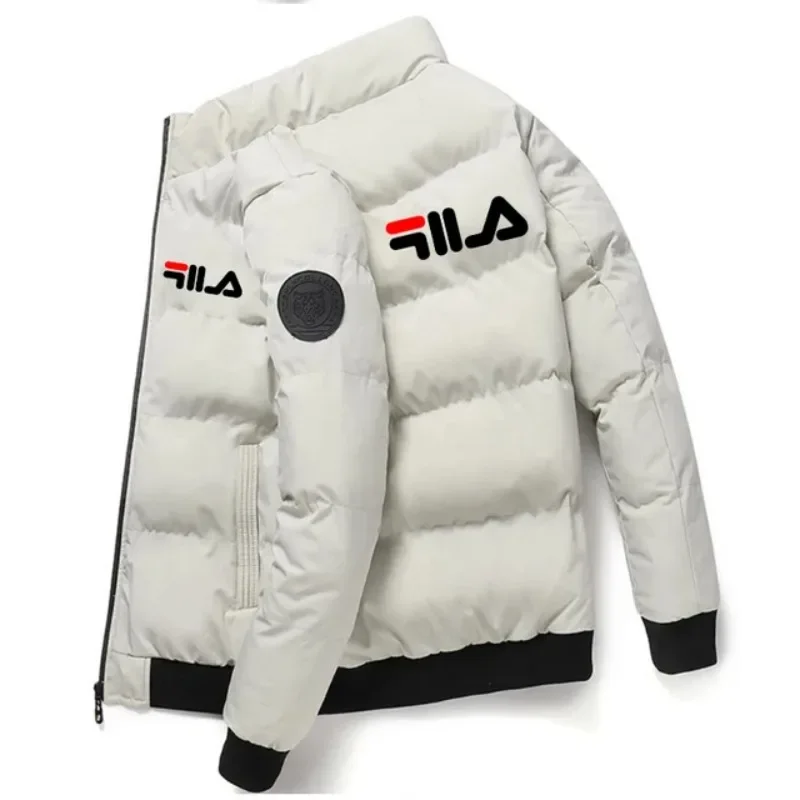 Nova Jaqueta Curta Masculina Outono Inverno 2026, Casaco Acolchoado de Algodão com Zíper e Gola Alta, Moderno, Casual para Exterior, Quente e Leve