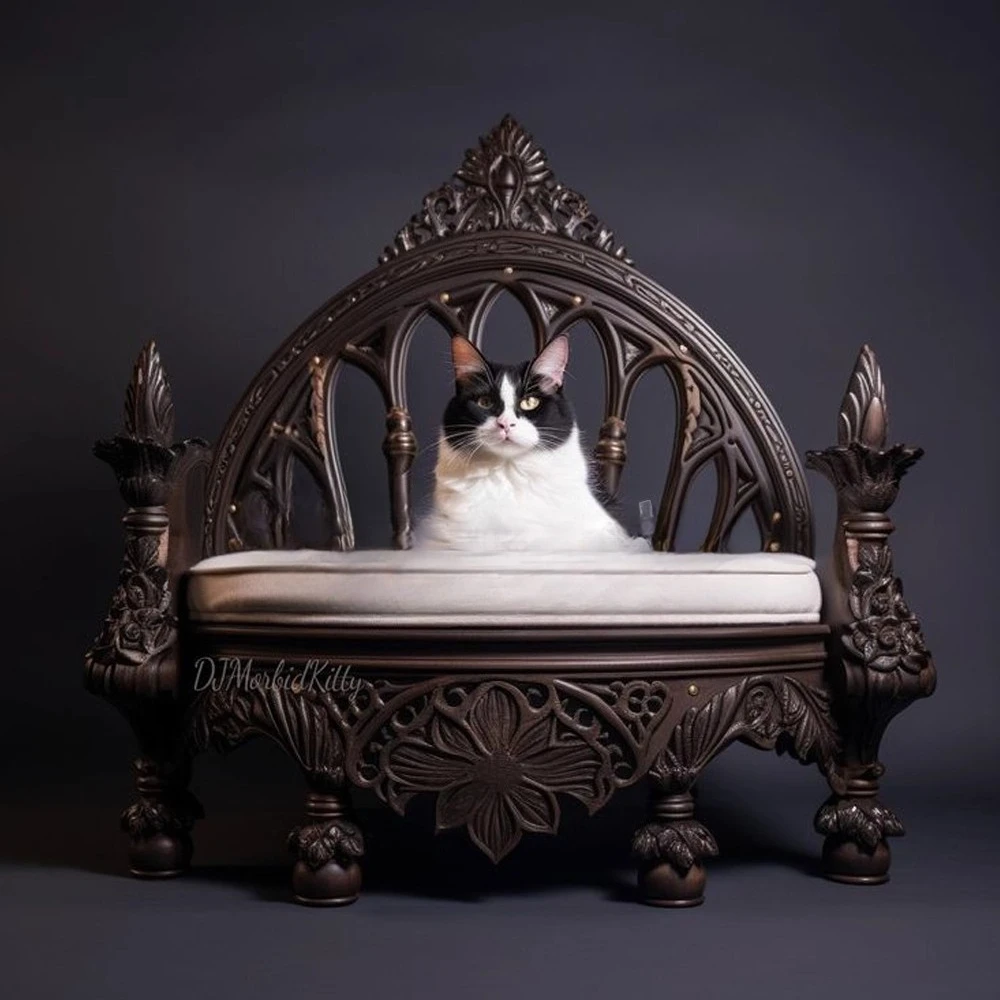 High-end indoor solid wood cat sofa dog sofa luxury cat recliner dog recliner cat bed dog bed pet furniture
