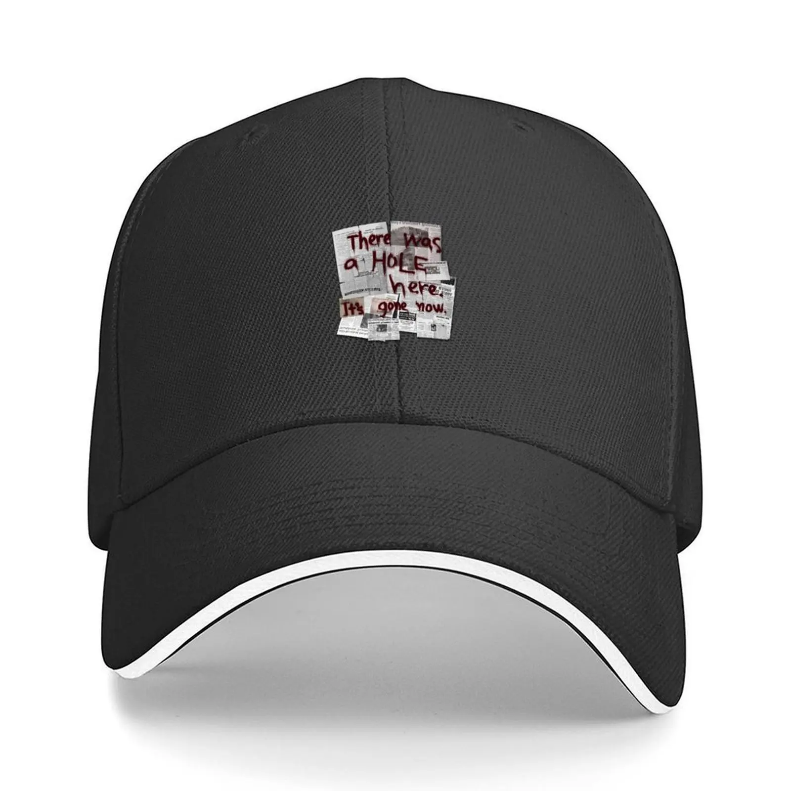 

There Was a HOLE Here Its Gone Now Baseball Cap Rave Beach Bag Vintage Hat Man For The Sun For Girls Men's