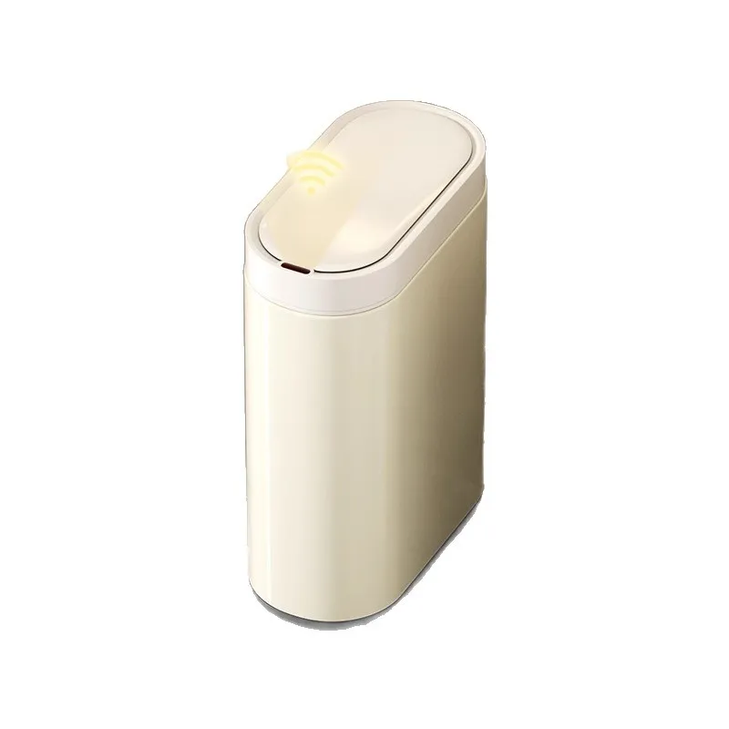 

9L Smart Bathroom Trash Can Stainless Steel Touchless Narrow Slim Garbage Can Automatic Sensor Trash Bin Home Kitchen