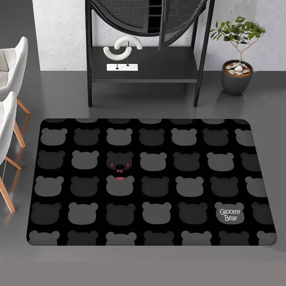 Cartoon G-gloomy Bear Anime Kitchen Mat Kids Room Bedroom Decoration Balcony Anti-Slip Doormat Living Room Alfombra
