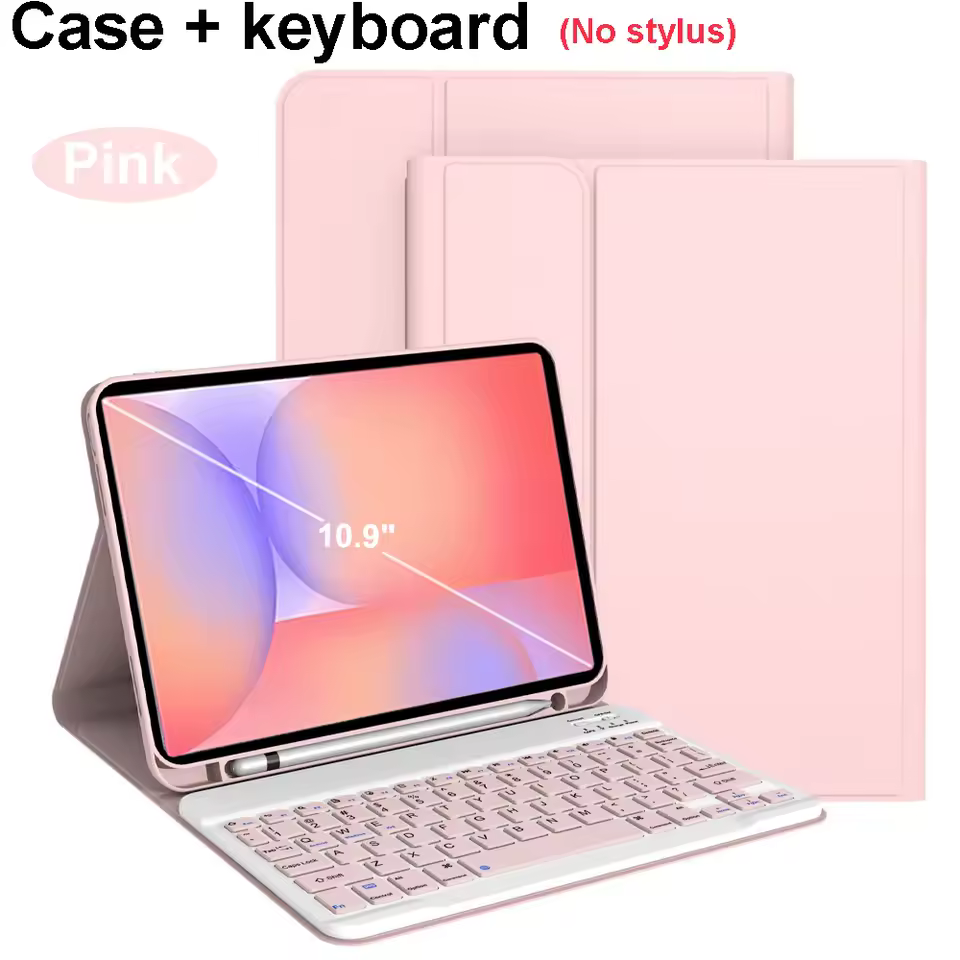 삼성 갤럭시 탭에 부착된 키보드 케이스