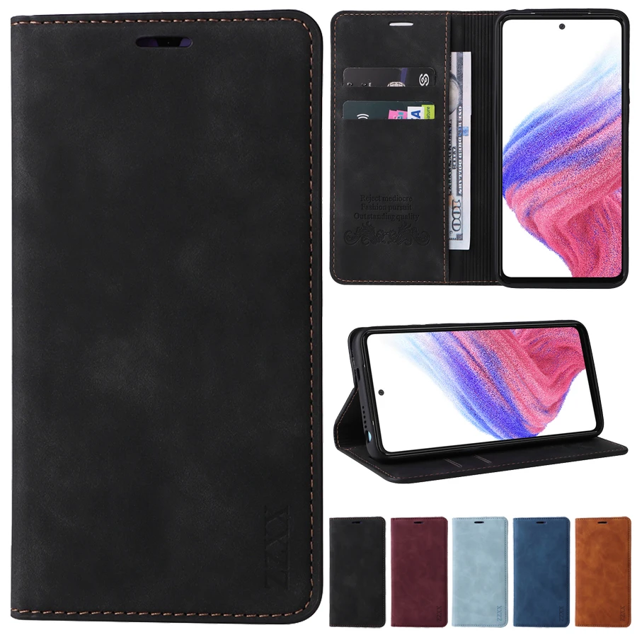 

Wallet Magnetic Flip Leather Case For Samsung Galaxy A04s A12 A13 A50 A51 A52 A53 S22 Ultra S21 Plus S20 FE 2022 S10E S10 S9 S8