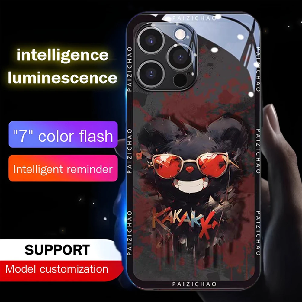 

Popular Graffiti Pattern LED Light Phone Case Glitter Shockproof Cover For Samsung S26 S25 S24 S23 S22 S21 S20 FE Plus Ultra