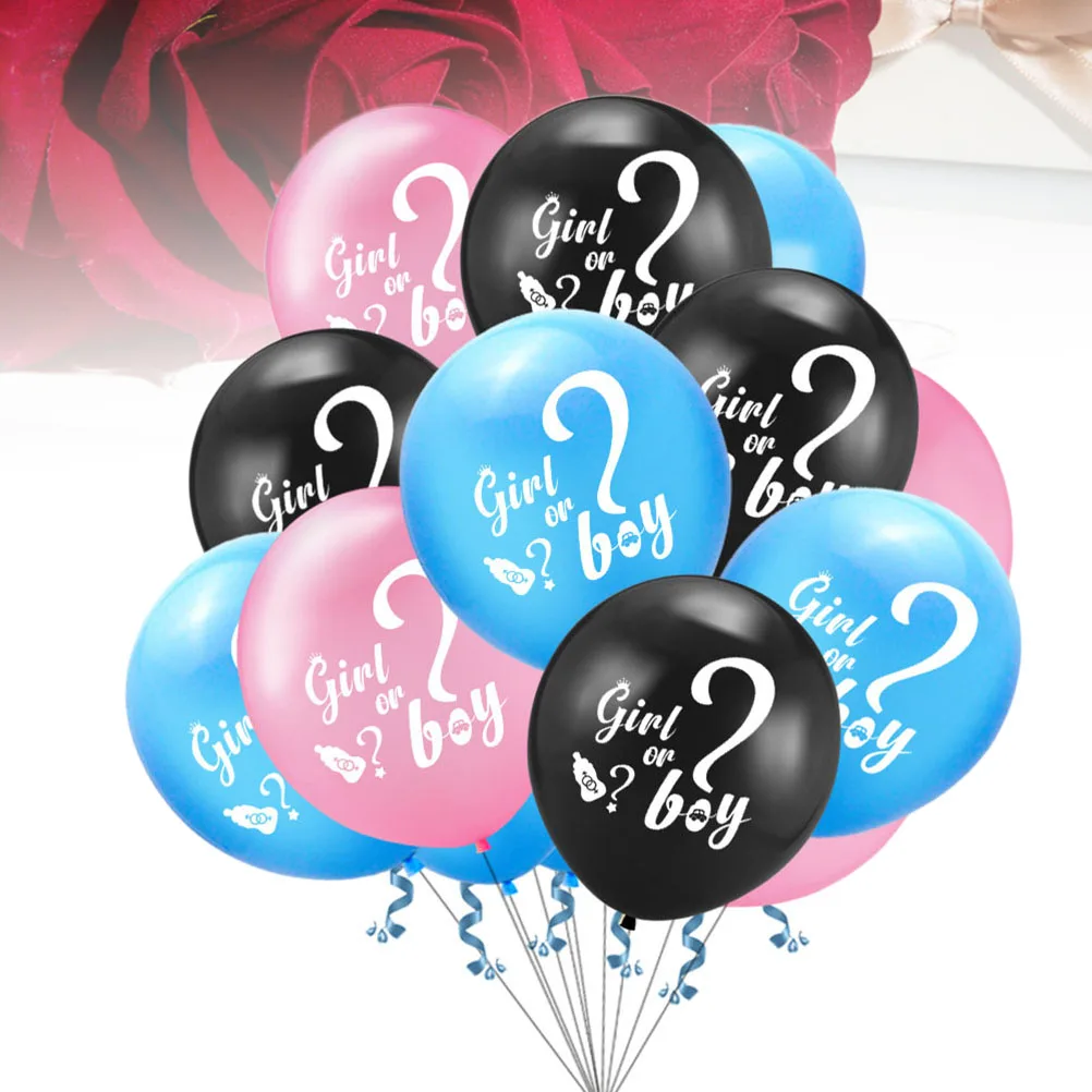 

50Pcs Gender Reveal Balloon Set Latex Balloons Or Printed Decorative Balloons Birthday Shower Party Supplies