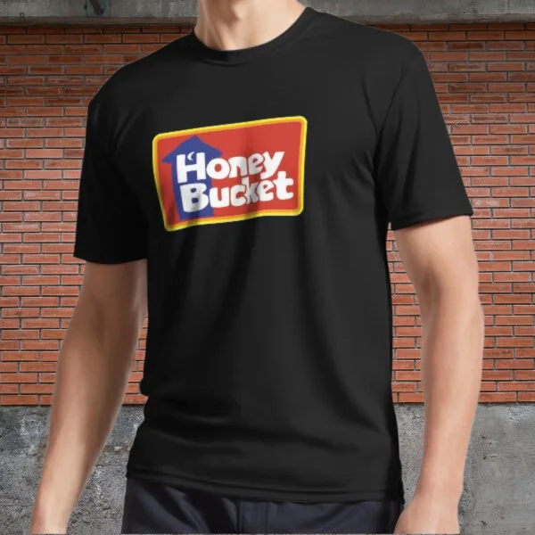 Honey Bucket outhouse logo portable Logo Men's Black T-Shirt Funny Size S to 5XL