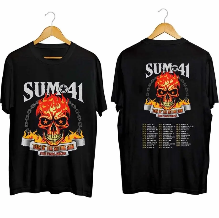 Sum 41 2024-2025 Tour Shirt Cotton Unisex Allsize For Fans