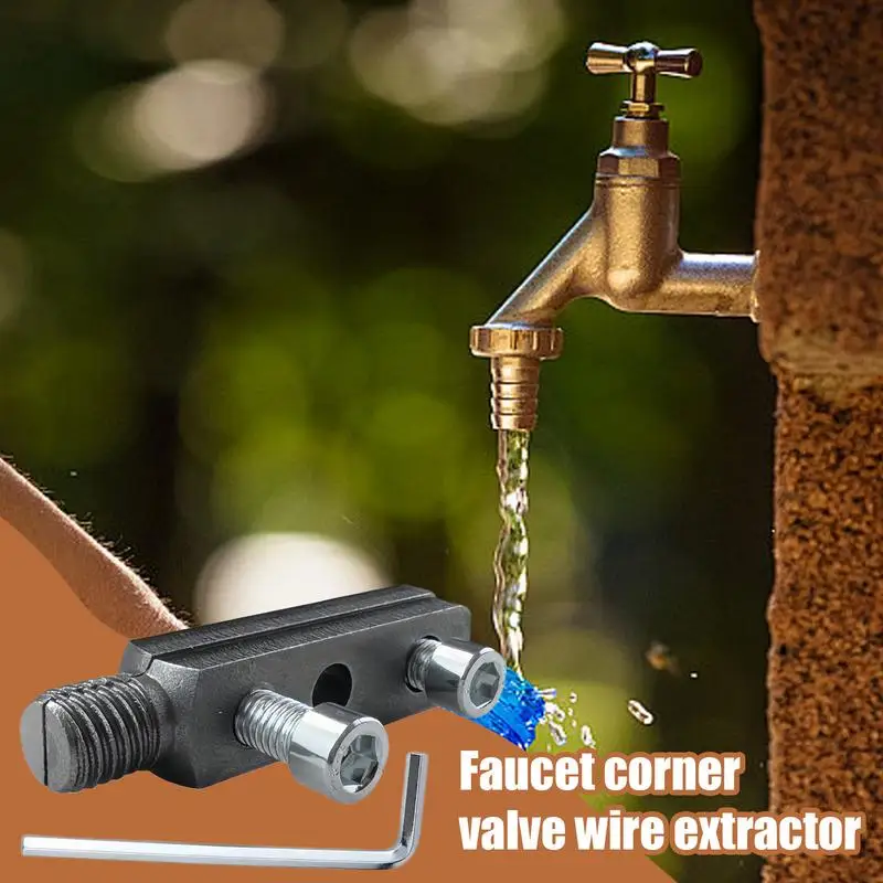 

Damaged Faucet Water Pipe Remover Ergonomic Faucet Valve Screw Extractor Damaged Bolt Removing Tool Portable Toolbox Supplies