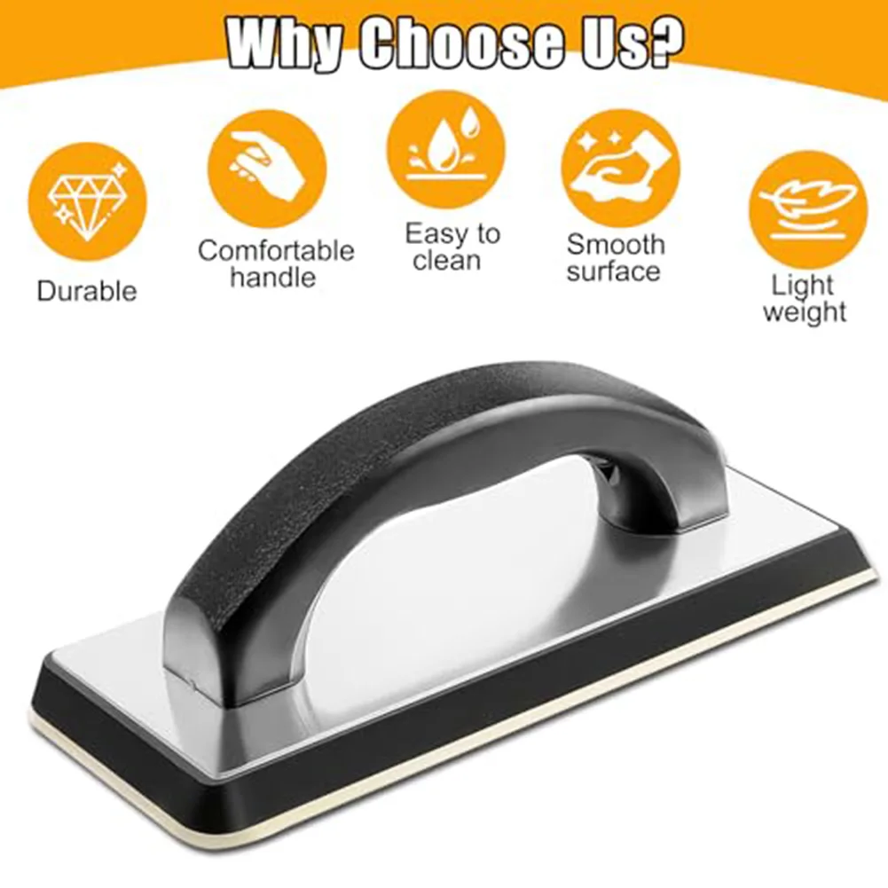 

2pcs Grouting Tools for Tile Gap Filling and Joint Smoothing Featuring Rubber Base and EVA Putty Board 24x10cm Black
