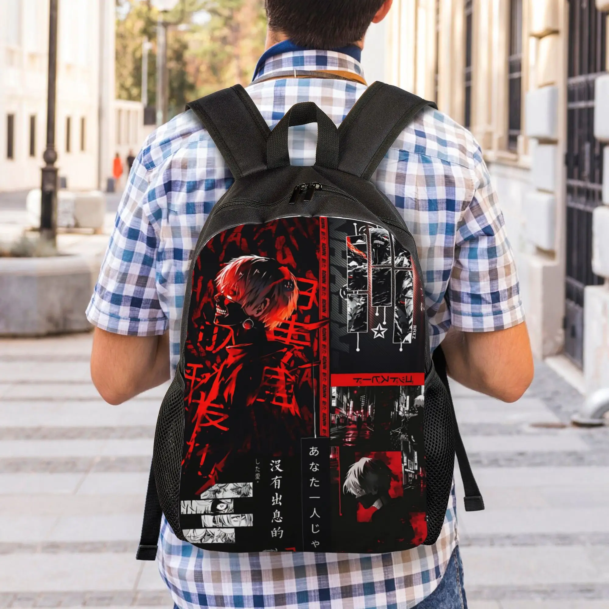 Fashion Halloween Tokyo Ghoul Kaneki Backpacks Its Bag  mochila Work Large Capacity Rucksack