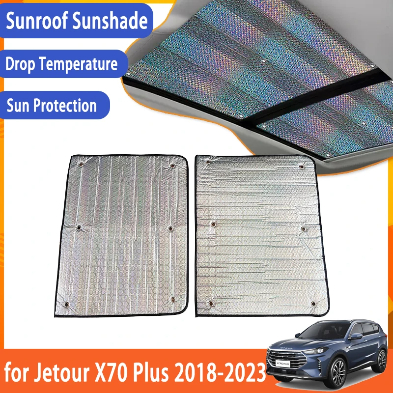 Car Sunroof Sunshade for Jetour X70 2019 2018 X70 Plus 2023 2022 2021 2020 Accessories Roof Sunscreen Heat Insulation Windscreen