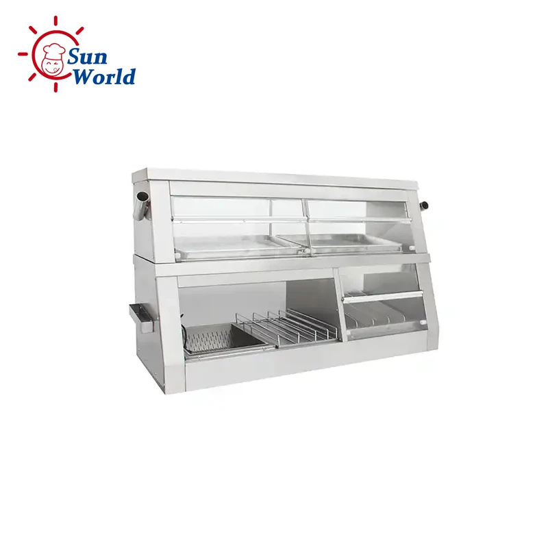 عداد تجاري لرقائق البطاطس الكهربائية KFC معدات المطاعم للوجبات السريعة خزانة عرض لتدفئة الطعام للبيع #3