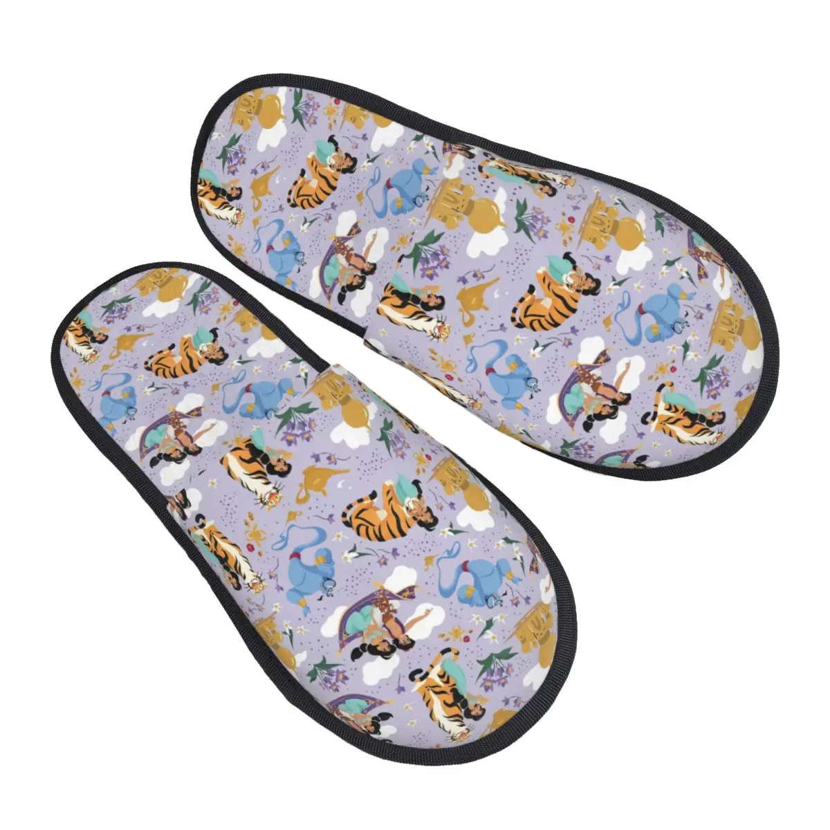 

Женские домашние тапочки с принтом Aladdin, уютные теплые пушистые тапочки из пены с эффектом памяти в стиле аниме, домашняя уличная обувь