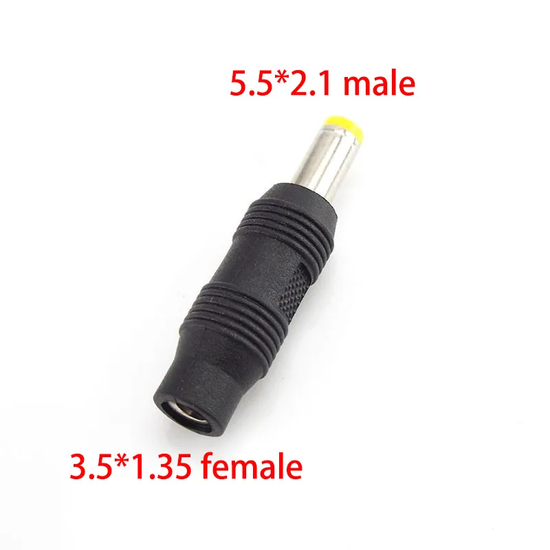 Adaptor Jack Plug 3.5*1.35 mm Female to 5.5*2.1mm Male Connectors DC Power Adapter PC tablet Power Charger D6