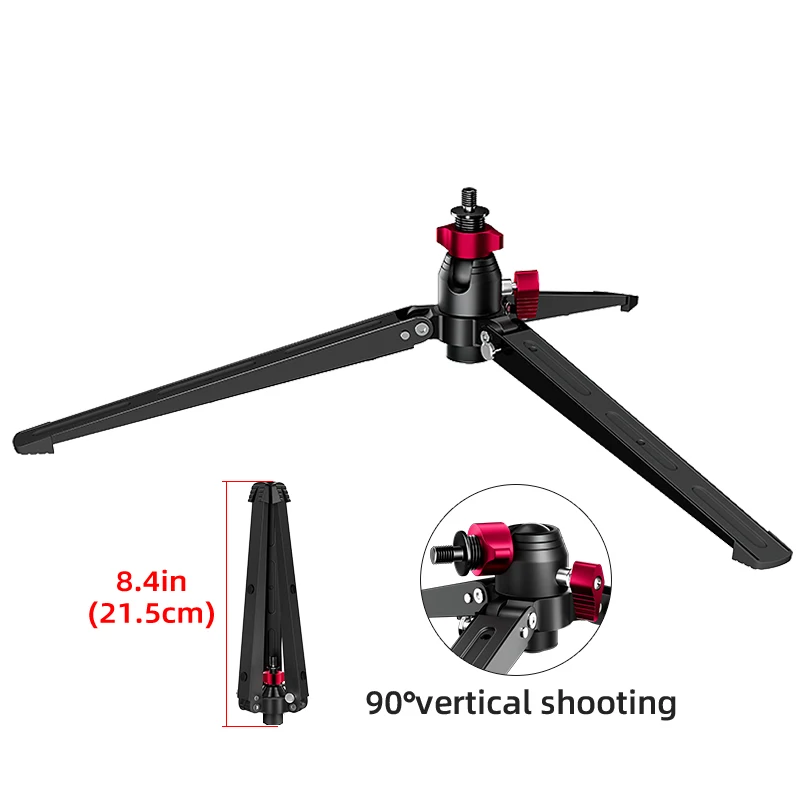 Wspornik ze stopu aluminium Wspornik statywu Wspornik aparatu SLR Mini pulpit Fotografia Podstawa statywu Adapter 3/8 cala Monopod — zdjęcie 4