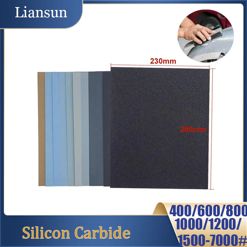 

3-10pcs Wet and Dry Sandpaper 400 800 1000 1200 1500 2000 2500 3000 4000 5000 7000 Grit Waterproof Abrasive Sandpaper 230x280mm