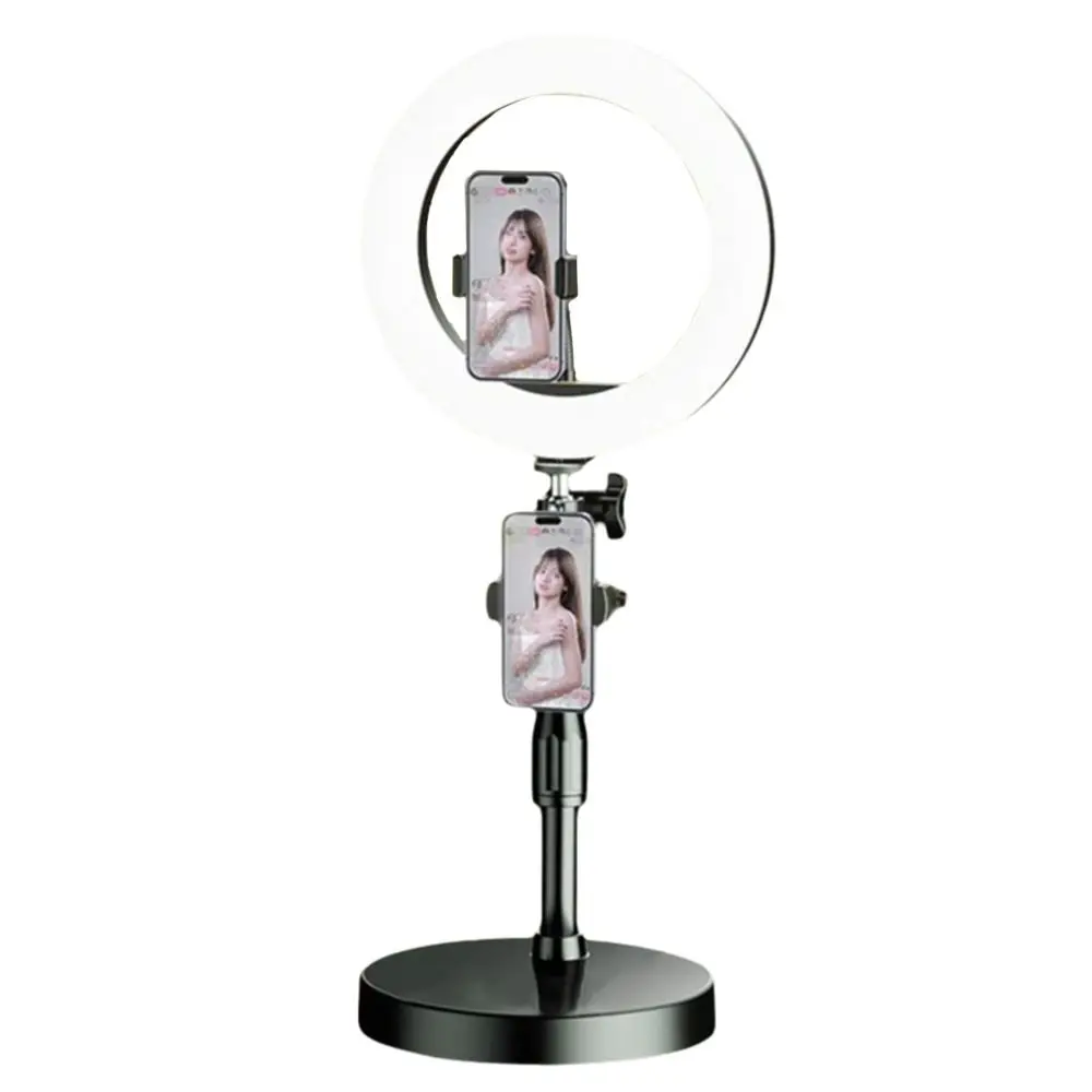 Universal Selfie Ring Light Support Bluetooth Dimmable Light ​3-Color Fill Light​ Adjustable 3 Cold Shoe Live Streaming Tool