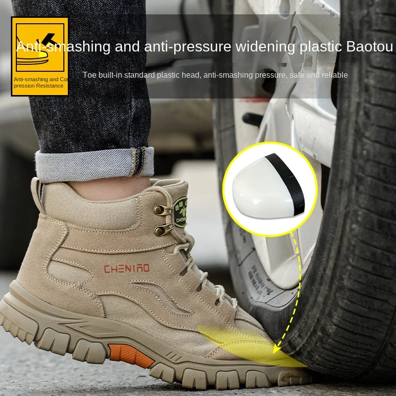 Zapatos de seguridad deportivos para hombre, botas de trabajo con aislamiento, tres a prueba, para soldar, Montañismo botas martin botas de seguridad industrial hombre security-protection zapatos de seguridad botas par