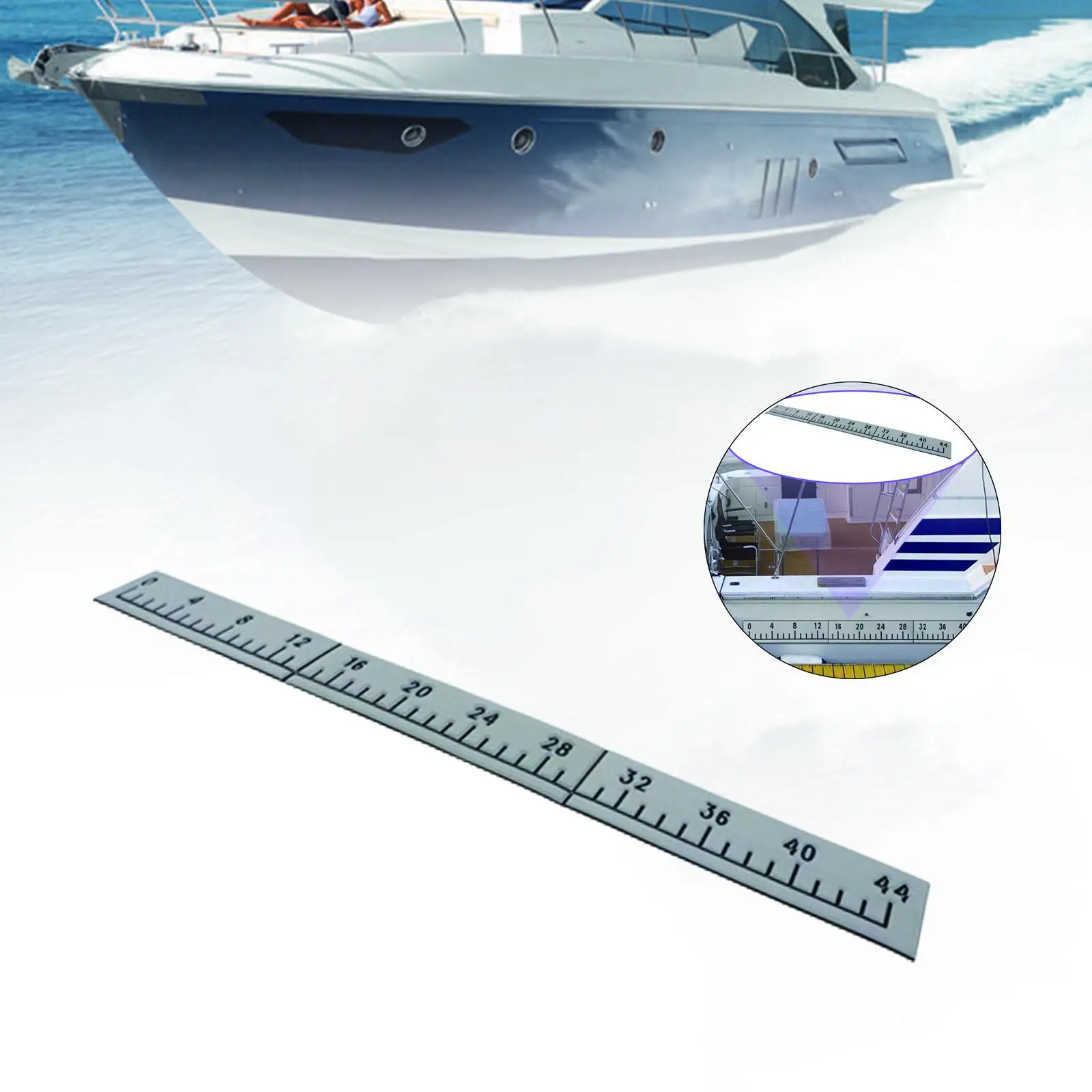 Fishing Ruler Portable Boat Accessories Fishing Measuring Tool Fish Ruler Measurement Tackle Tool for Yachts Fishing Boat Kayaks