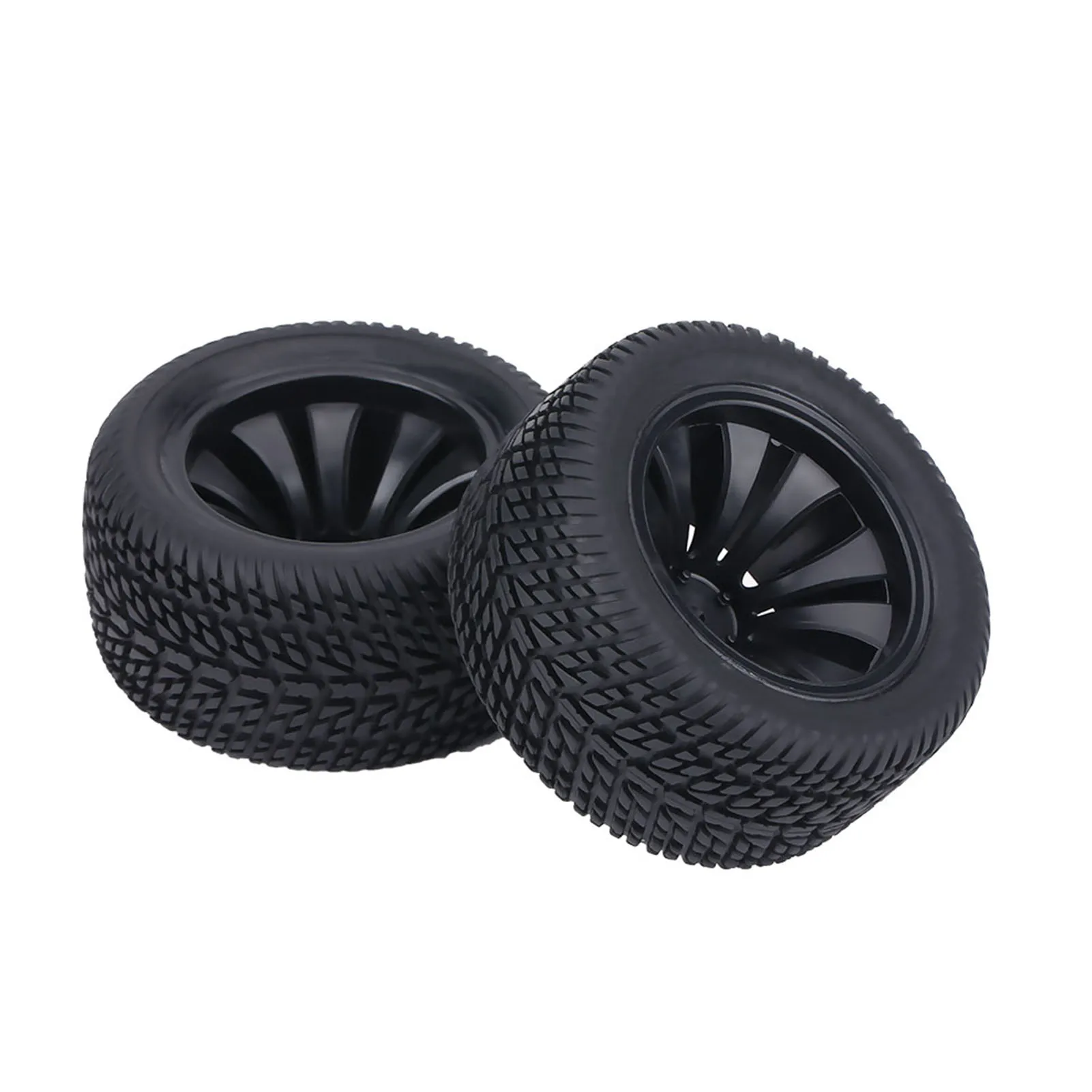 2Pcs/set Rubber Tyre Tires & Plastic Hubs Wheel for 1:12 RC Car Racing Car Truck