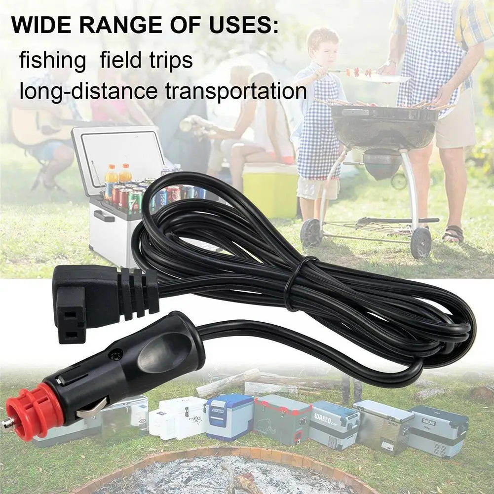 2/3/4M Car Cigarette Lighter Cable 18AWG Car Refrigerator Refrigerator Car 12-24V Cooler Power Heater Cables Extension Cabl N2B0