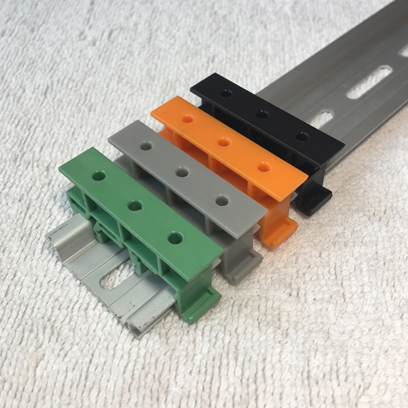 1set PCB 25mm Din Rail Mounting Adapter Circuit Board Bracket Holder Carrier Clips Panel Mounting Base PCB Holder