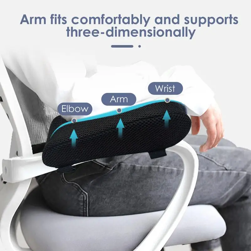 Almohadillas ergonómicas para reposabrazos, cubierta para reposabrazos, coderas, cómodas, con correas ajustables para oficina