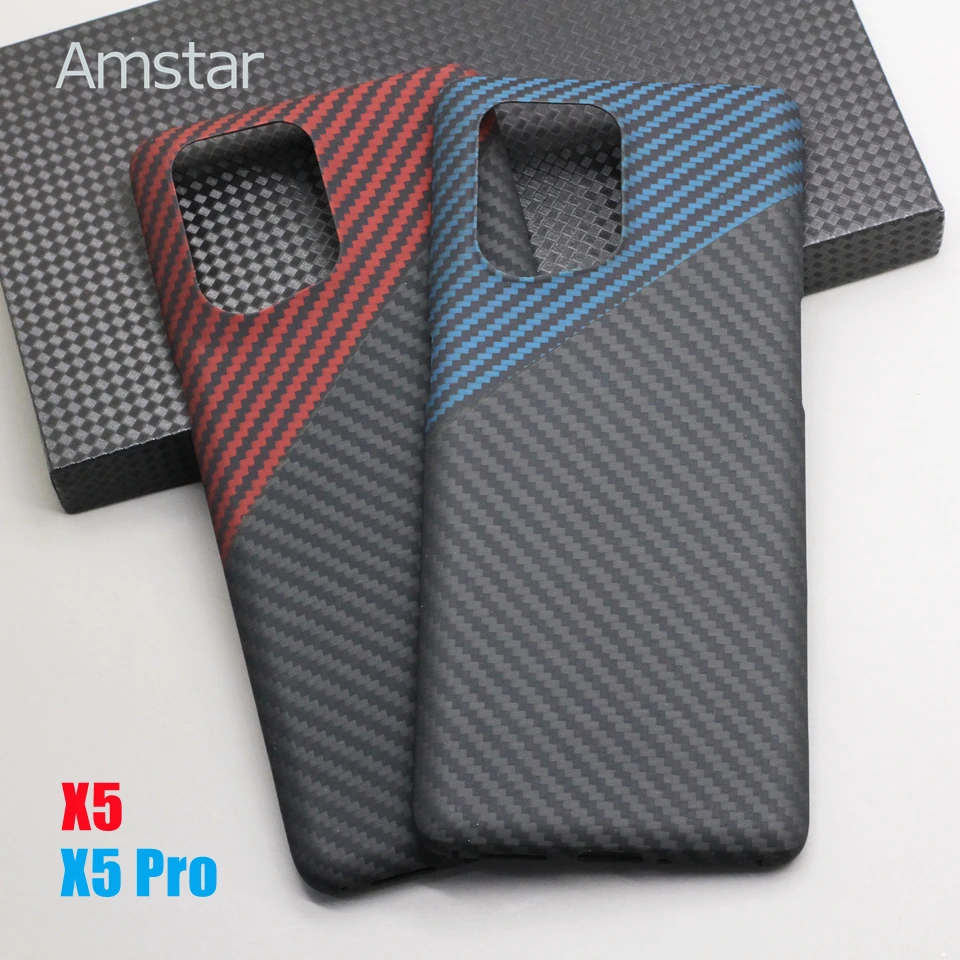 

Amstar Dual Color Carbon Fiber Phone Case for OPPO Find X5 Pro High-quality Ultra-thin Anti-drop Aramid Fiber Find X5 Hard Cover