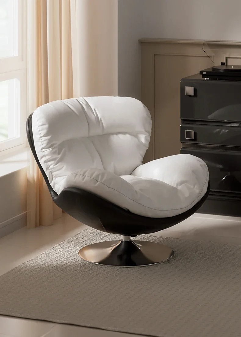 

Rotating Leisure Swan Chair Designer Single Sofa Eggshell Chair Balcony Bedroom Cloud Chair Lazy Sofa