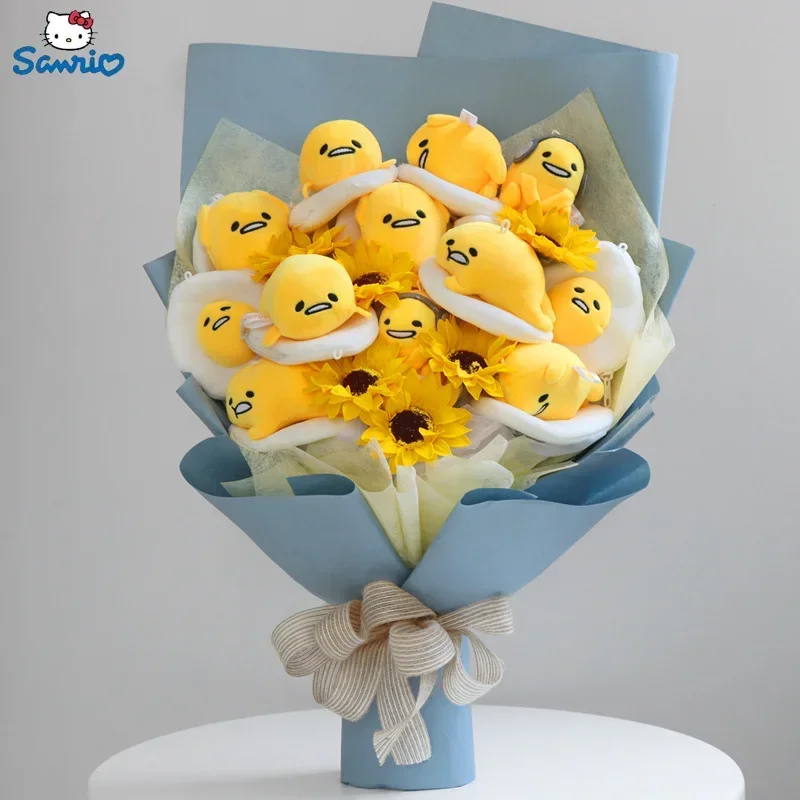 

Горячая Sanrio Gudetama Kawaii букет яиц мультфильм креативная милая кукла ручной работы для девочек День святого Валентина Выпускной подарок на день рождения и Рождество