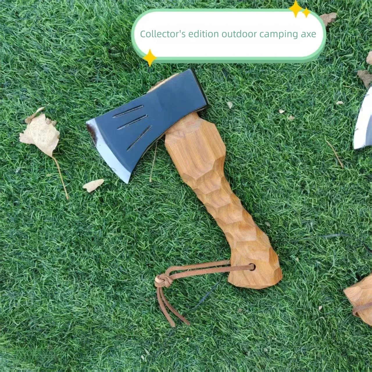 Hacha de Camping Americana de Madera de Nogal - Hacha Pequeña BC Bushcraft Personalizable, Herramienta de Supervivencia para Partir Leña