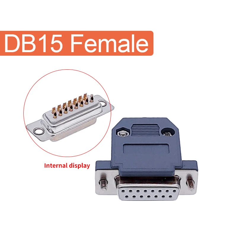 DB15 コネクタ 2 列穴/ピンメスオスプラグポートソケットアダプタ D