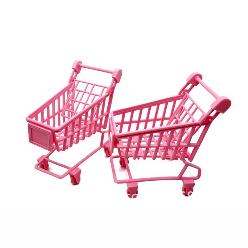 Shopping Cart Makeup Sponge Rack Miniature Grocery Cart Tiny Supermarket Handcart Shopping Utility Cart Kids Toy