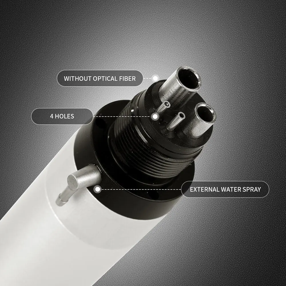 Azdent Low Speed Handpiece Contra Angle Handpiece Straight Handpiece 2/4 Holes Air Motor Autoclavable 135°C