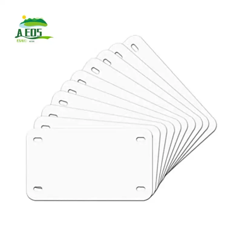 

AED5-10 Pack Sublimation License Plate Blanks,Heat Thermal Transfer DIY Picture,Aluminum License Plate Tag