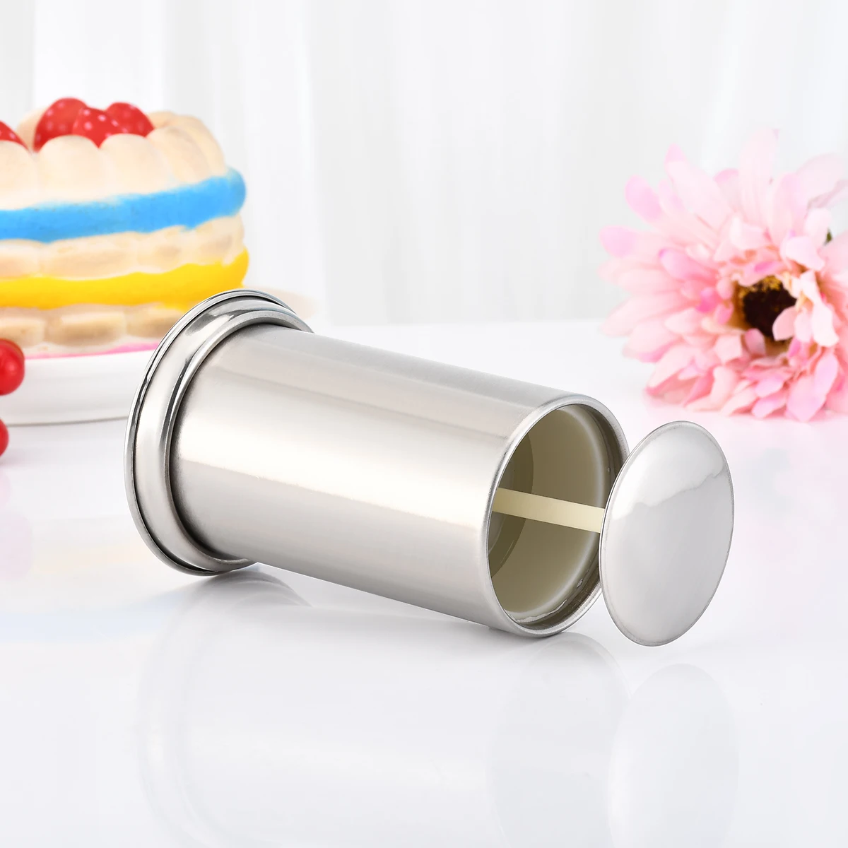 Push-push Toothpick Holder Automatic Poppet Lid Stainless Steel Toothpick Holder Dustproof Toothpick Holder Jar