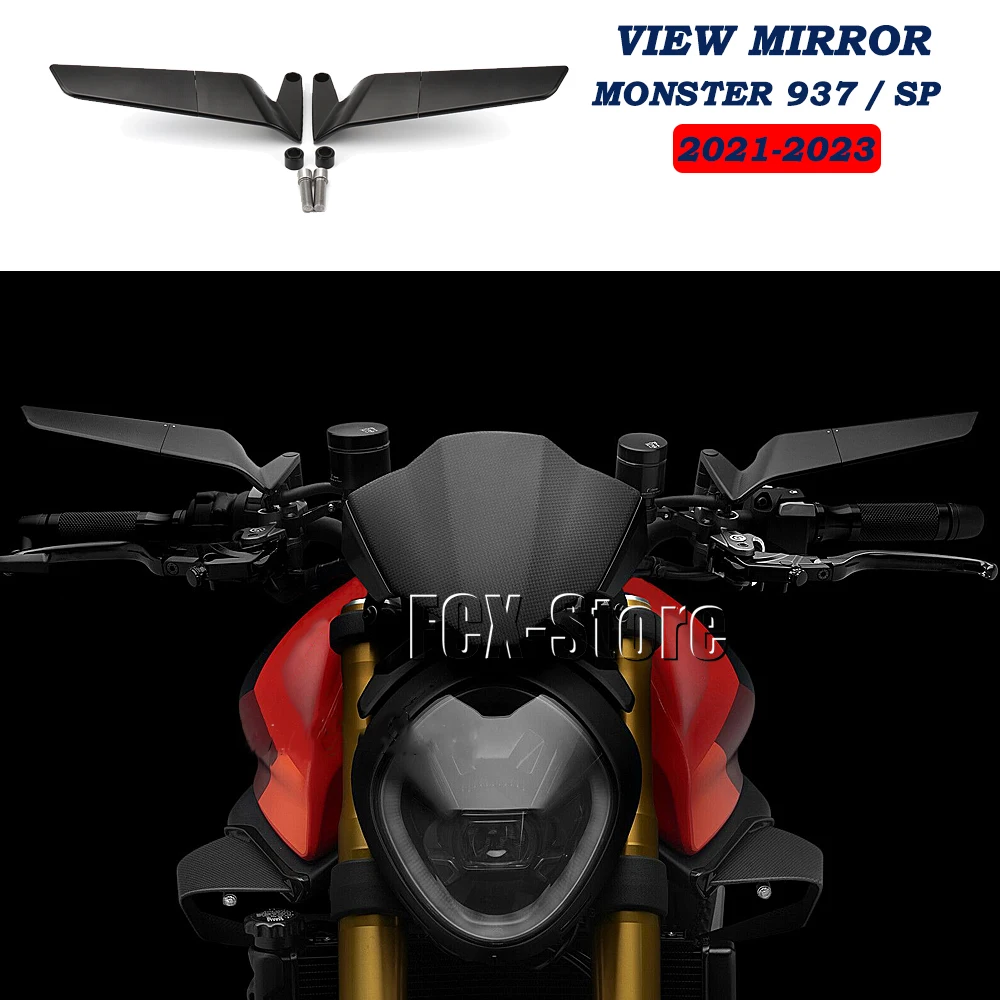 MONSTER 937 SP New Anti-Glare Rearview Mirror 360° Adjustable Rear View Mirror Motorcycle For Ducati Monster 937 2021 2022 2023