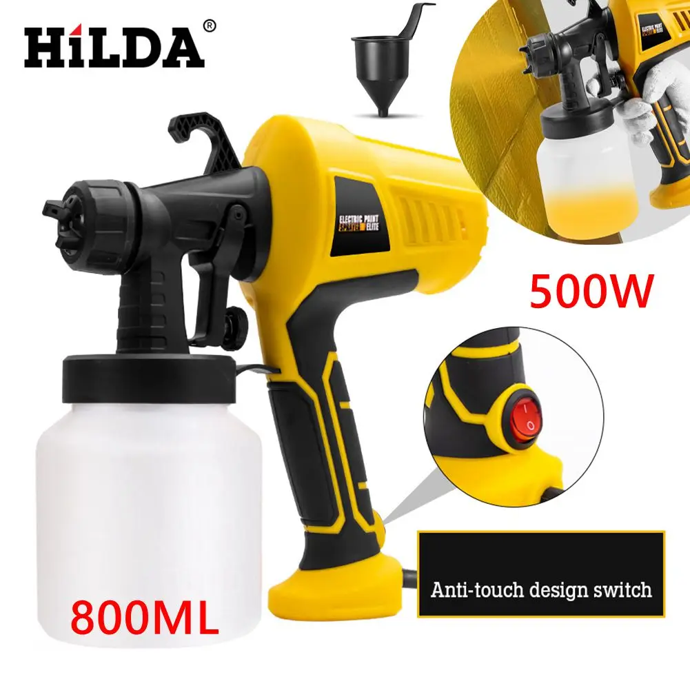 500W Electric Paint Sprayer 800ml High Power Painting Compressor Device Alcohol Spray Machine Cordless Paint Sprayer DIY Tools