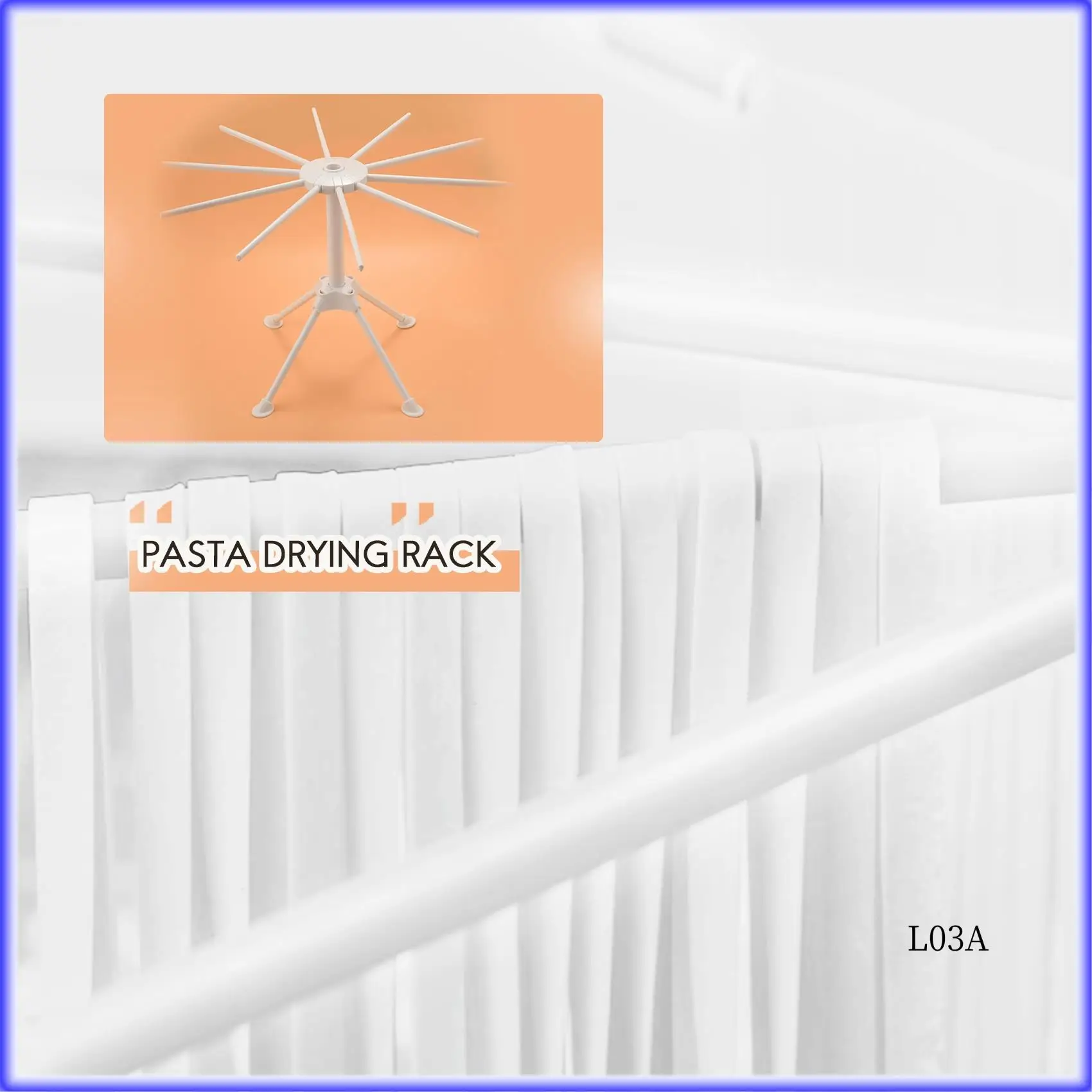 

RM-Pasta Drying Rack, Collapsible Noodle Drying Holder, 10 Arms Spaghetti Dryer Stand For Fresh Homemade Pasta Making