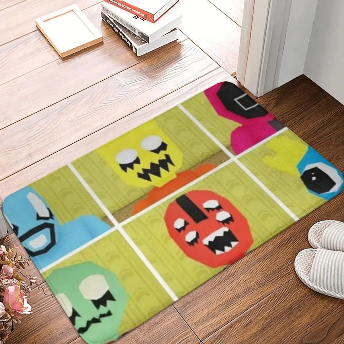 Rainbow Friends Escape Bedroom Mat Various Of Expression Doormat Flannel Carpet Outdoor Rug Home Decoration