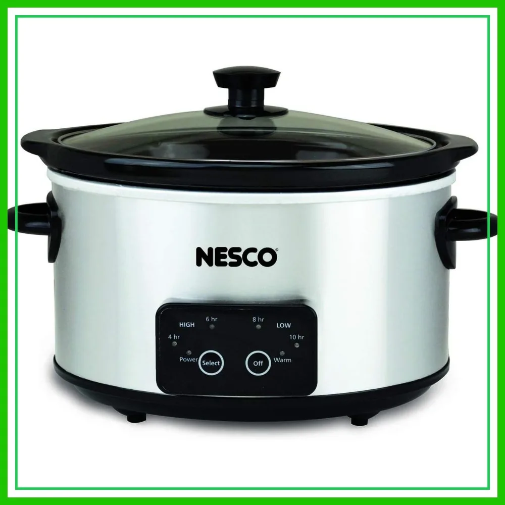 

4 Quart Digital Slow Cooker, 210W, 3 Heat Settings, Auto Shut-Off, Removable Ceramic Crock