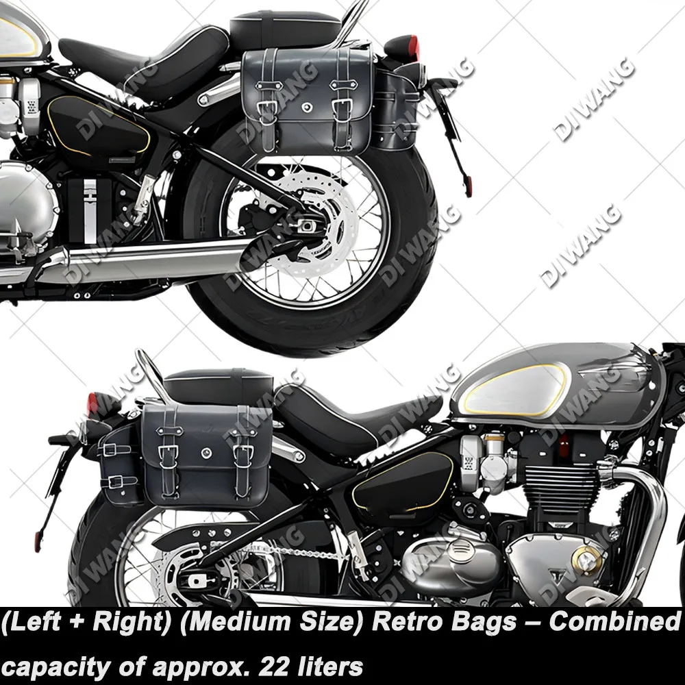 For Triumph Bonneville Speedmaster 1200 Motorcycle Retro Side Bag Side Pannier Helmet Bag Modified Accessories