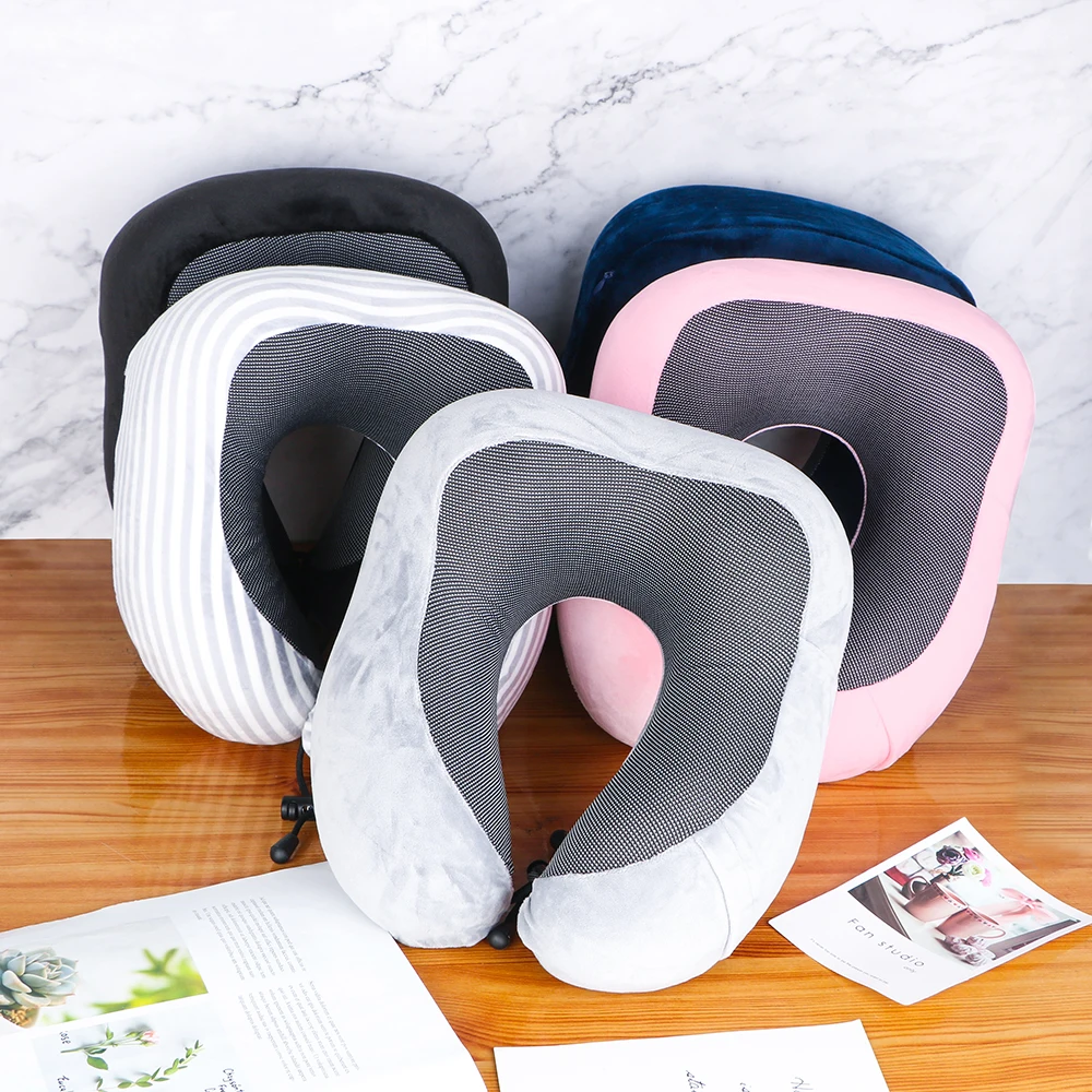 U Shaped Soft Travel Pillow Neck Cushion Neck Cervical Airplane Pillow