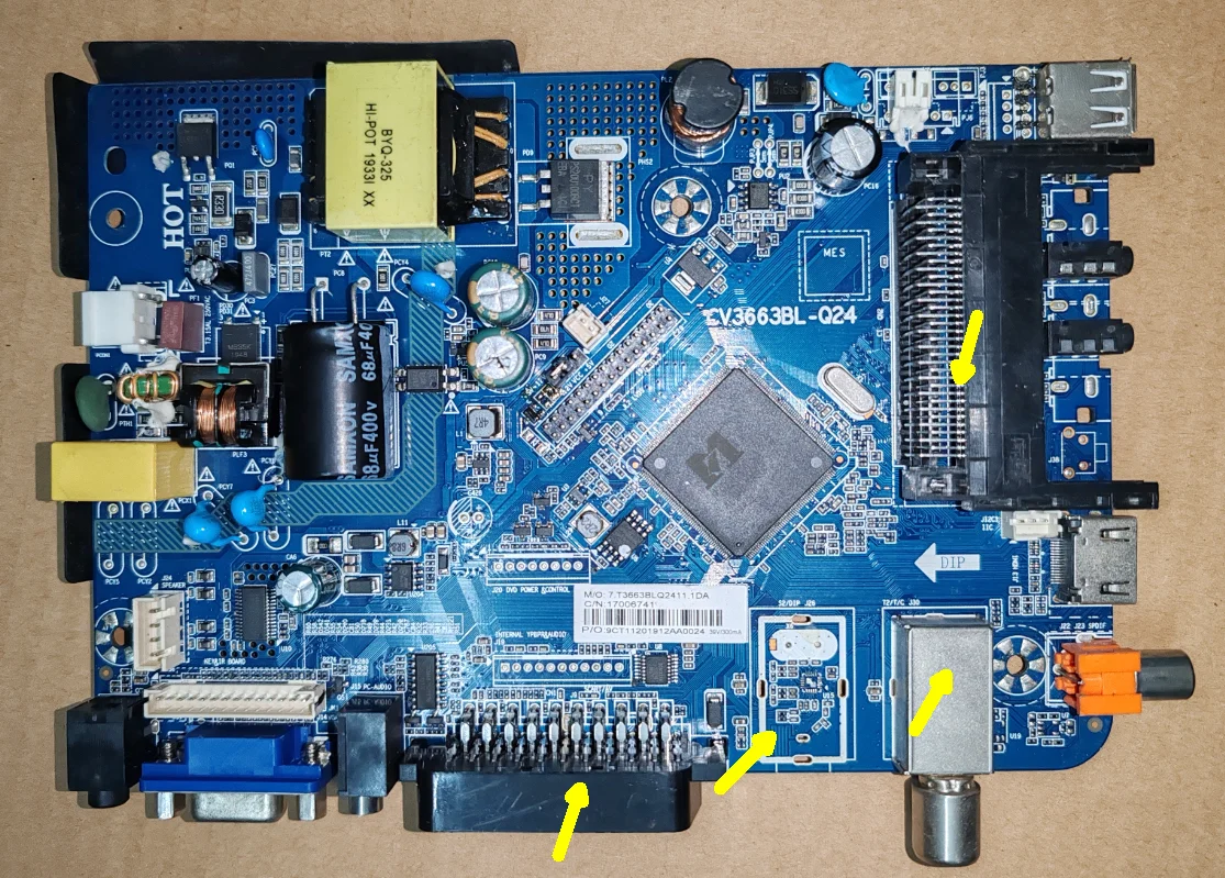CV3663BL-Q24  Three in one TV motherboard  Tested well, physical photos, three specifications verification photos