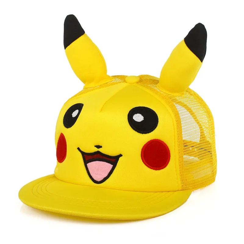 Pokémon Pikachus Baseball Cap Peaked Cap Cartoon Anime Character Flat Brim Hip Hop Hat Couple Outdoor Sports Cap Birthday Gifts