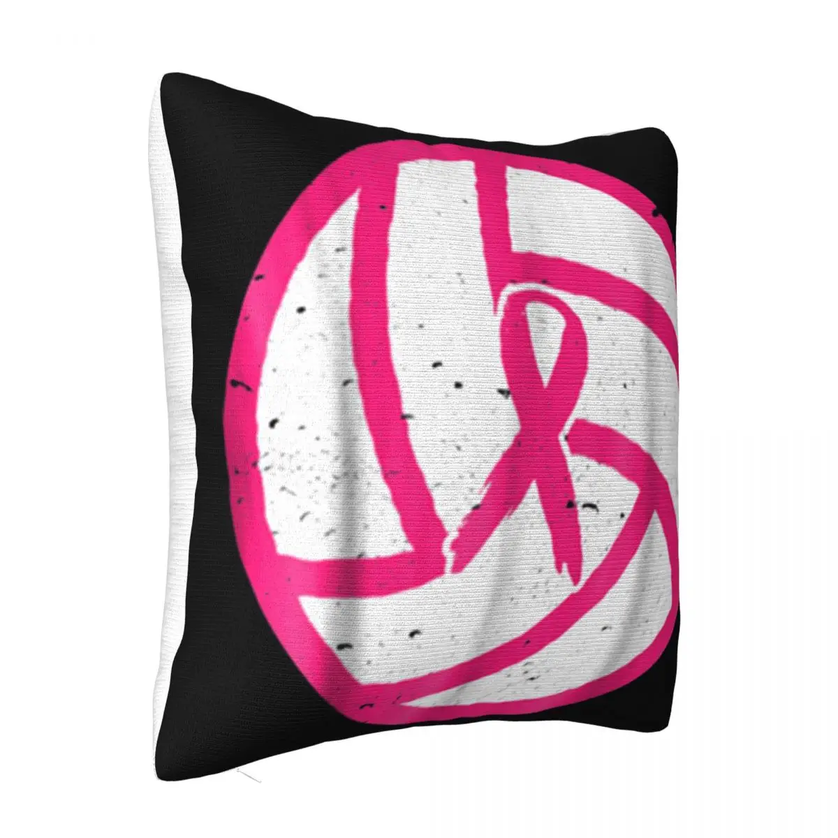 Volleyball Pink Ribbon Breast Cancer Awareness Cartoon Character Music Crewneck Selling Funny Pillow Case