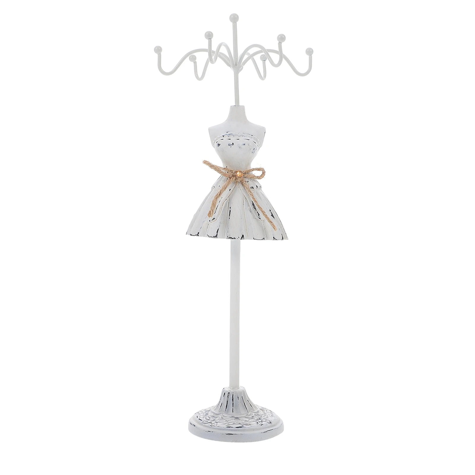 

1624 Jewelry Display Desktop Jewelry Rack Shelf ganizer Desktop Earring Necklace Retro Model Compact Durable Storage