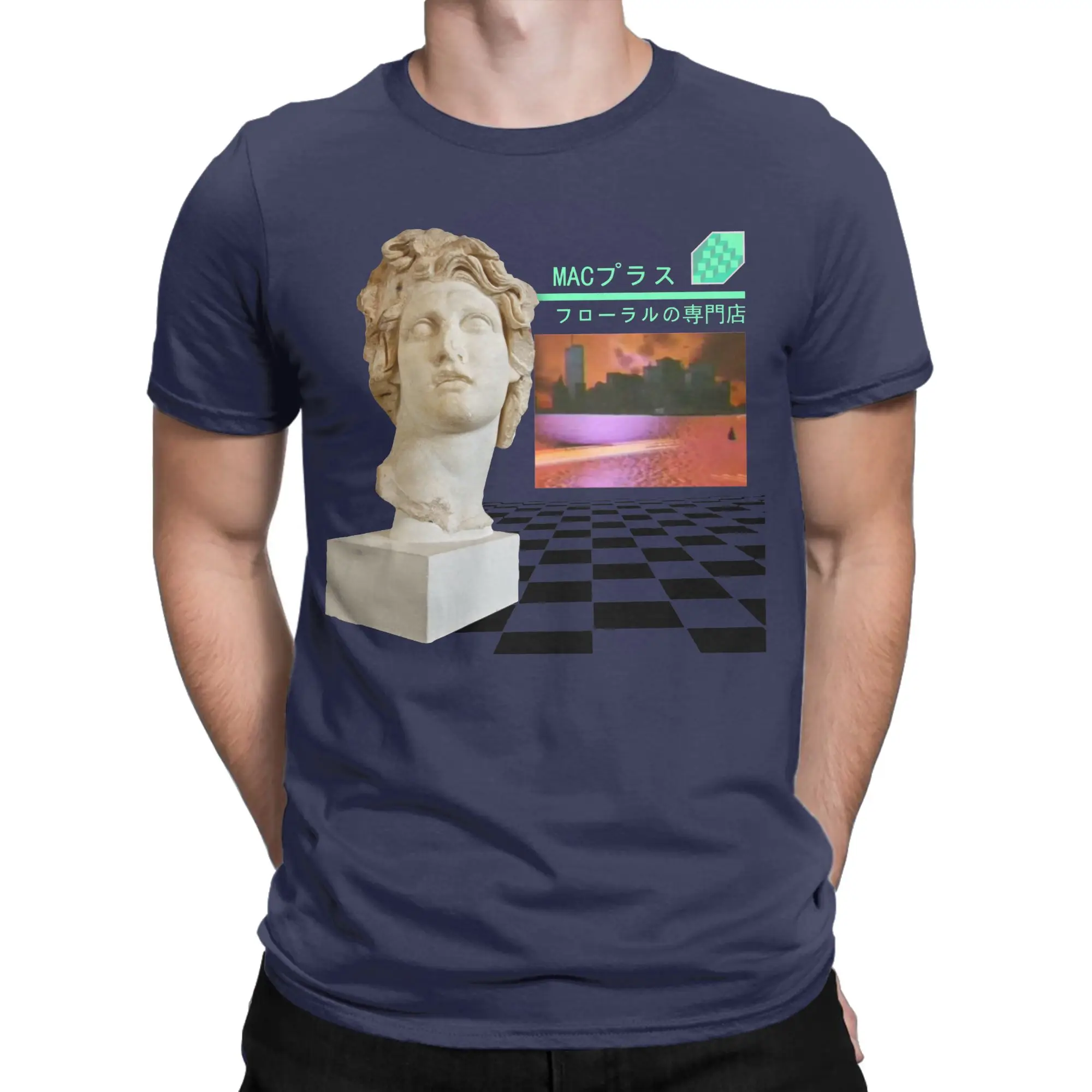 Men Women Vaporwave Aesthetic T Shirt Vapor Wave Floral Shoppe Macintosh Plus Cotton Clothes Round Neck Tees Plus Size T-Shirts