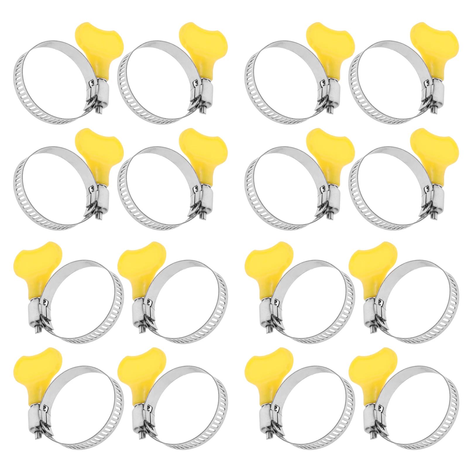 

20 Pcs Hose Clamp Stainless Steel 201 Adjustable Pipe Clip Tube Gas Water Durable Car Appliance Machine Hardware