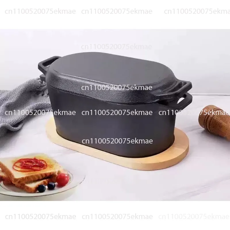 Cast Iron Oval Casserole Dish, Cast Iron Pan, Non-stick Pan, Multi-purpose Pan